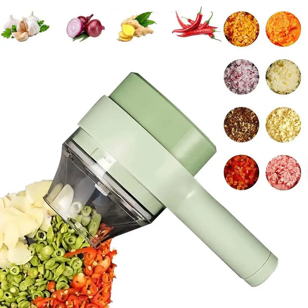 Garlic Grinder With Handle – Electric Garlic Chopper, Meat Mincer & Vegetable Cutter | Portable Kitchen Food Processor