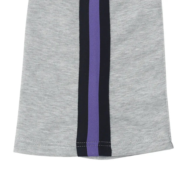 Urban Flare Joggers - Slim-Fit Stacked Pants, Y2K Streetwear Sweatpants with Striped Legs