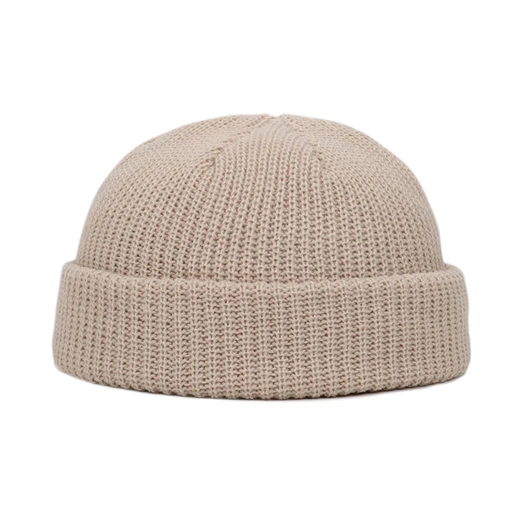 Unisex Knit Beanie - Casual Hip Hop Skull Cap | Warm Winter Wool-Style Acrylic Hat Streetwear