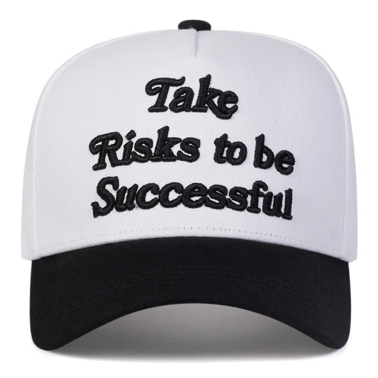 Take Risks to Be Successful Cap - Motivational Embroidered Trucker Hat | Adjustable Unisex Streetwear