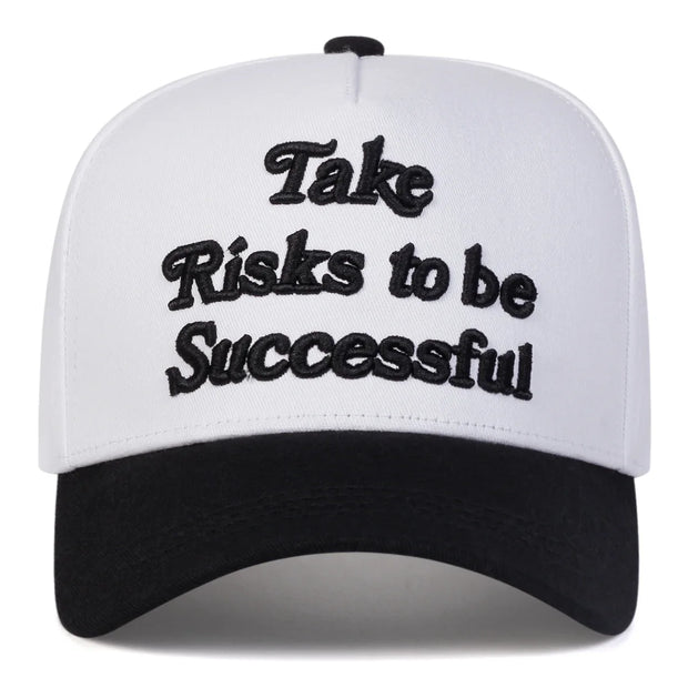 Take Risks to Be Successful Cap - Motivational Embroidered Trucker Hat | Adjustable Unisex Streetwear