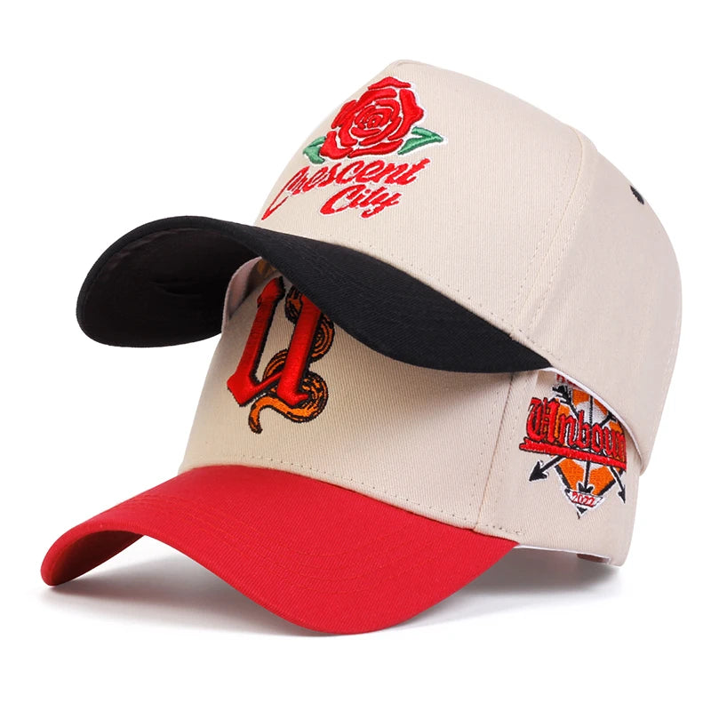 Crescent City Rose Cap - Embroidered Baseball Hat for Men & Women | Adjustable Casual Streetwear