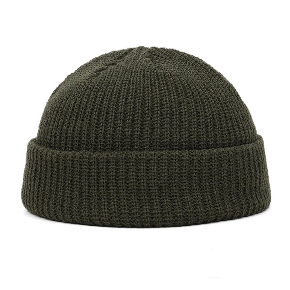 Unisex Knit Beanie - Casual Hip Hop Skull Cap | Warm Winter Wool-Style Acrylic Hat Streetwear
