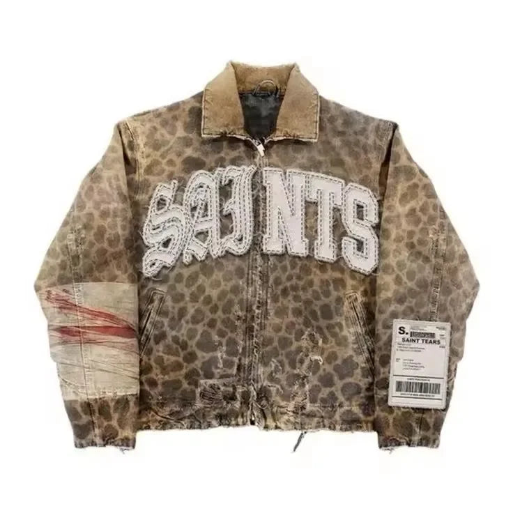Streetwear Y2K Leather Jacket & Jeans Two Piece Suit – Hip