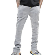 Urban Flare Joggers - Slim-Fit Stacked Pants, Y2K Streetwear Sweatpants with Striped Legs