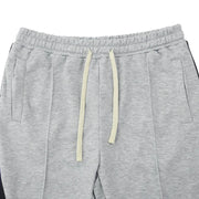 Urban Flare Joggers - Slim-Fit Stacked Pants, Y2K Streetwear Sweatpants with Striped Legs
