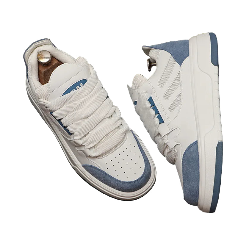 "A Olile" Luxury Designer Sneakers – Men’s Chunky Sole Shoes, Split Leather Hip-Hop Casual Fashion Sneakers