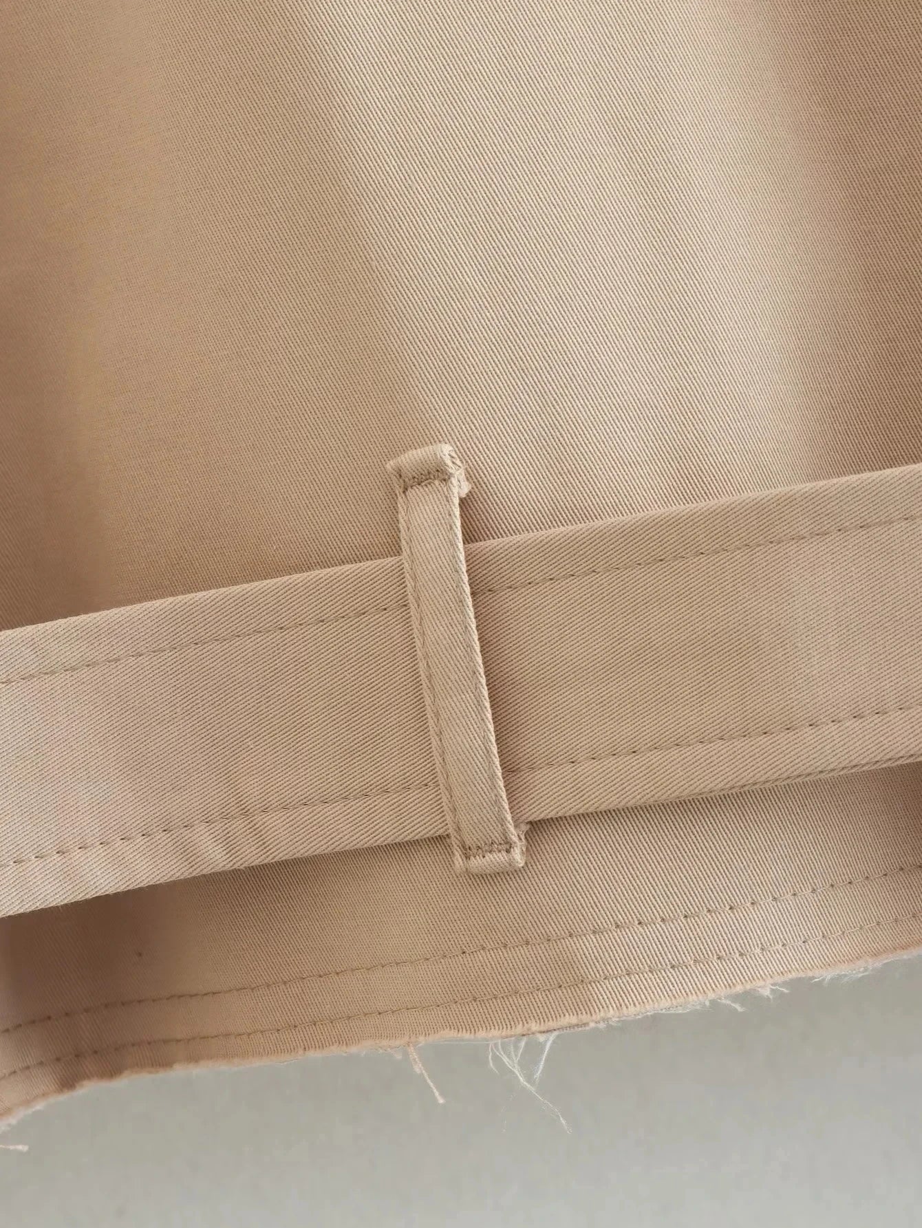 Belted Cropped Trench Jacket - Women’s Vintage Double Breasted Streetwear Coat, Spring Casual Outwear