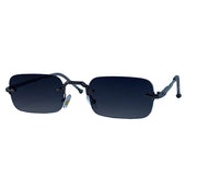 Small Frame Rimless Rectangle Sunglasses – 2025 Vintage Punk UV400 Shades for Men | Luxury Alloy Frame Gradient Eyewear