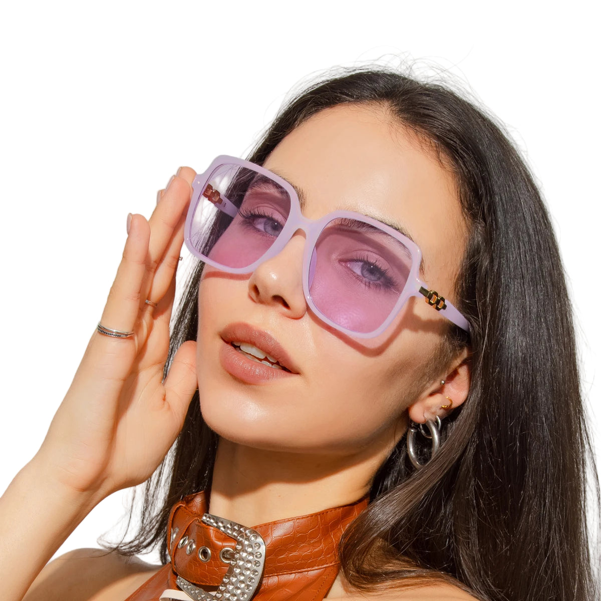 Women’s Oversized Square Gradient Sunglasses – Big Frame Y2K Eyewear, Trendy UV-Proof Shades, Colorful Street Style