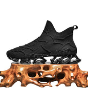 Men’s Flyknit Sneakers - Flame Sole Luxury Trainers, Breathable Running Shoes, Streetwear Fashion Sneakers