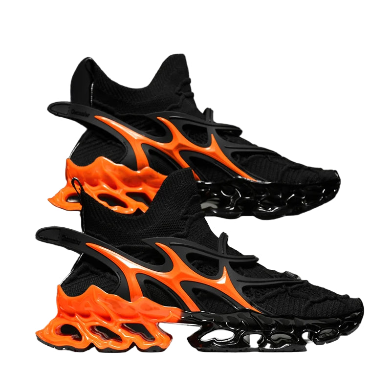 Men’s Flame Sole Sneakers V.2 - Luxury Streetwear Sneakers, Breathable Flyknit Running Shoes