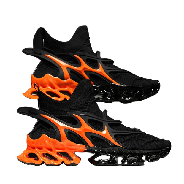 Men’s Flame Sole Sneakers V.2 - Luxury Streetwear Sneakers, Breathable Flyknit Running Shoes