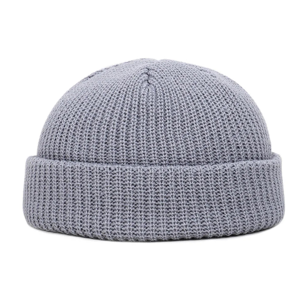 Unisex Knit Beanie - Casual Hip Hop Skull Cap | Warm Winter Wool-Style Acrylic Hat Streetwear