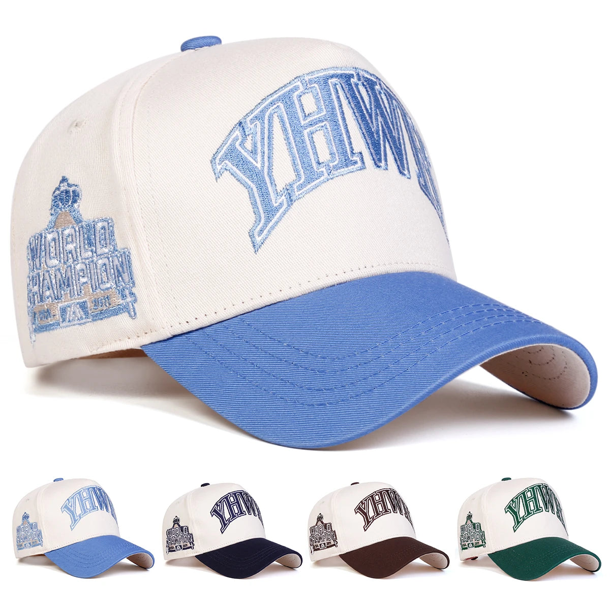 YHWH Embroidered Baseball Cap - Adjustable Polyester Hat for Men & Women, Casual Outdoor Sun Cap