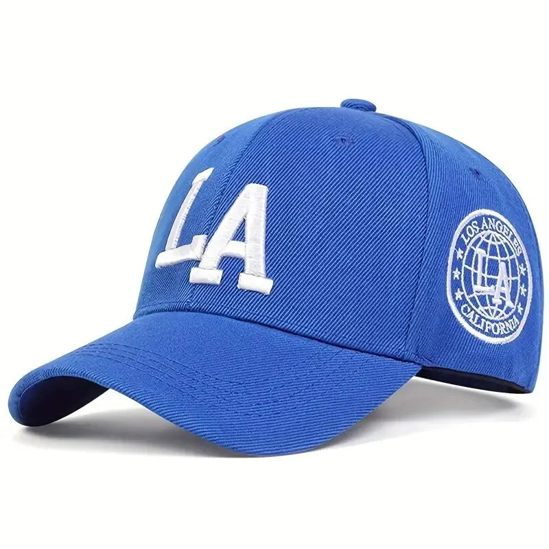 LA Embroidered Snapback Cap - Adjustable Unisex Baseball Hat | Casual Outdoor Streetwear Cap
