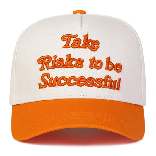 Take Risks to Be Successful Cap - Motivational Embroidered Trucker Hat | Adjustable Unisex Streetwear