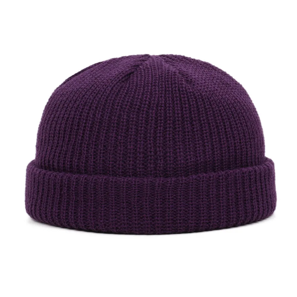 Unisex Knit Beanie - Casual Hip Hop Skull Cap | Warm Winter Wool-Style Acrylic Hat Streetwear