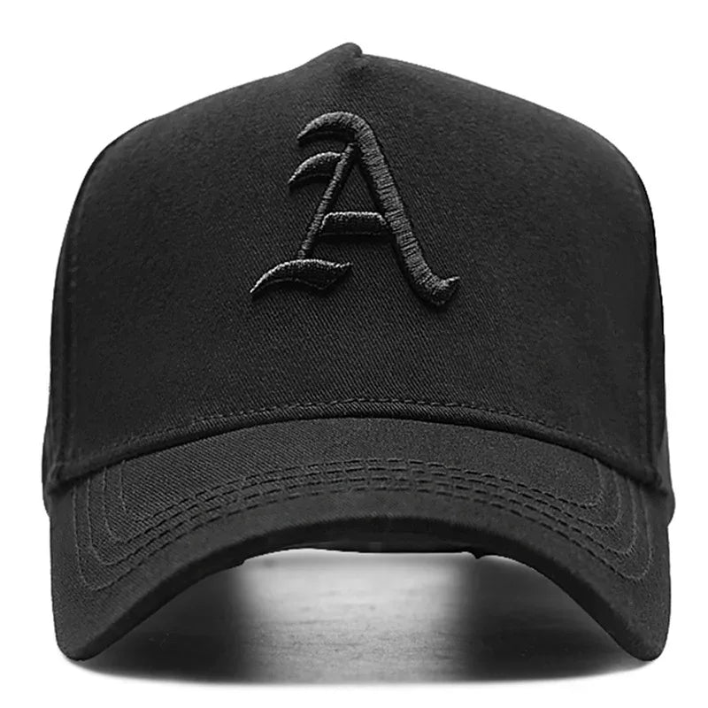 Letter "A" Embroidered Baseball Cap Cotton Adjustable Trucker Hat for Men | Summer Snapback Sun Cap - Legendary Branding