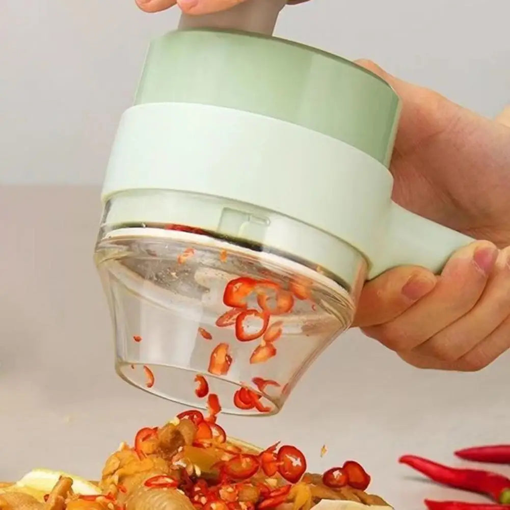 Garlic Grinder With Handle – Electric Garlic Chopper, Meat Mincer & Vegetable Cutter | Portable Kitchen Food Processor