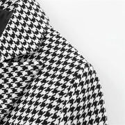 Autumn Thousand Grid Blazer - Women's Long Sleeve Double Breasted Jacket | European Style Casual Suit Coat
