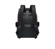 Septwolves Leather Business Backpack - Large Waterproof Laptop Bag for Men with Flip Cover & Multiple Compartments
