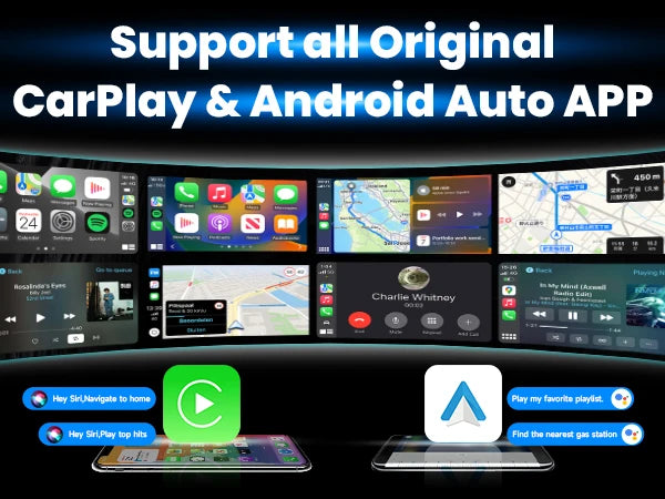 2-in-1 Wireless CarPlay & Android Auto Adapter – Plug & Play, Auto Connect, Converts Wired to Wireless for iPhone & Android (2017+ Cars)