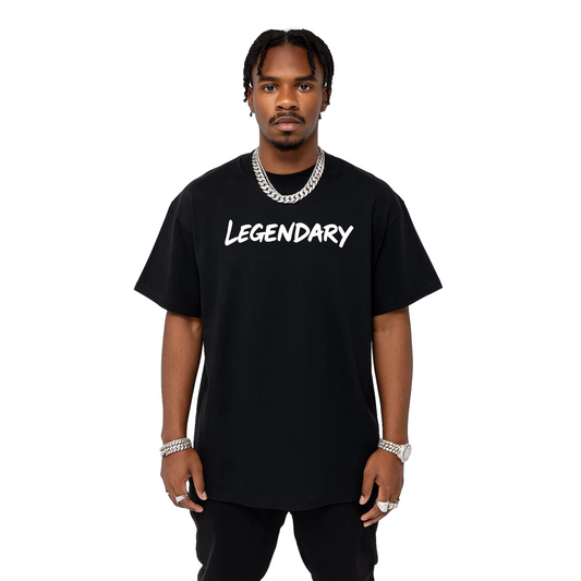 Legendary Brush Stroke Loose-fit T-shirt – Premium Cotton Loose-fit Streetwear Tee, Bold Graphic Urban Style Tee