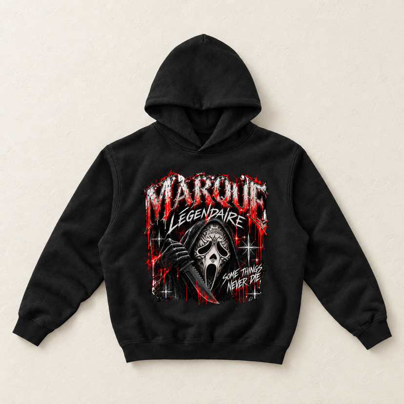 Marque Légendaire Ghost Tribeface Heavyweight Boxy Fleece Hoodie - view 1