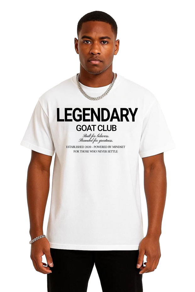Legendary Goat Club Regular Fit T-Shirt – Premium Combed Cotton Streetwear Tee, Classic Fit Luxury Essential