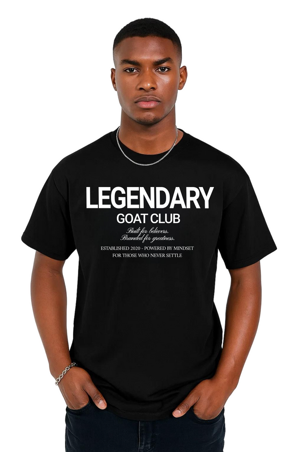 Legendary Goat Club Regular Fit T-Shirt – Premium Combed Cotton Streetwear Tee, Classic Fit Luxury Essential