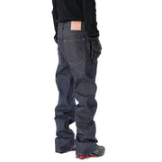 Max Stax Baggy-Fit Jeans, Wide Leg Streetwear Denim, Dark Blue Oversized Jeans, Vintage 90s Grunge Pants, Men's Loose Fit Denim