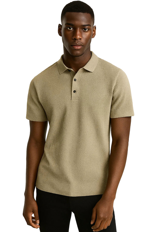 Men’s Business Casual Short Sleeve Polo Shirt – Solid Color, Breathable & Comfortable Summer Top