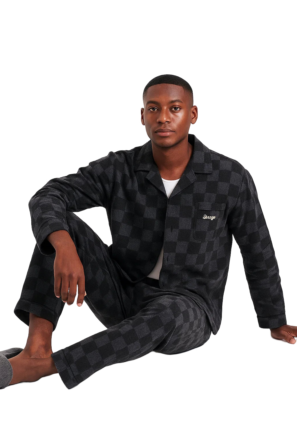 Men’s Premium Cotton Lounge/Pajama Set – Minimalist Long Sleeve Pajama Set for Spring/Fall | Breathable, Soft, Stylish Loungewear for Home or Outdoors