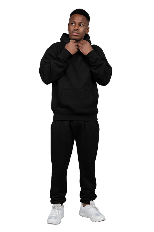 Men’s Oversized Hoodie and Jogger Set – Casual Streetwear Tracksuit for Fall/Winter | Warm Fleece Lined Two-Piece Outfit