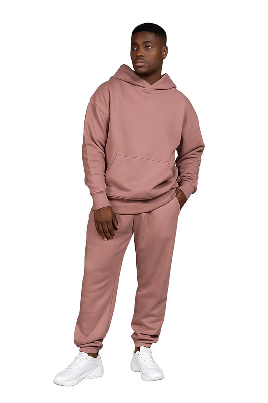 Men’s Oversized Hoodie and Jogger Set – Casual Streetwear Tracksuit for Fall/Winter | Warm Fleece Lined Two-Piece Outfit