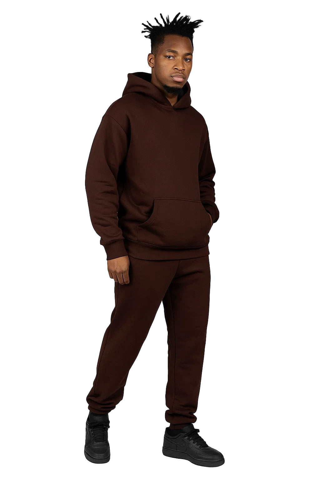Men’s Oversized Hoodie and Jogger Set – Casual Streetwear Tracksuit for Fall/Winter | Warm Fleece Lined Two-Piece Outfit