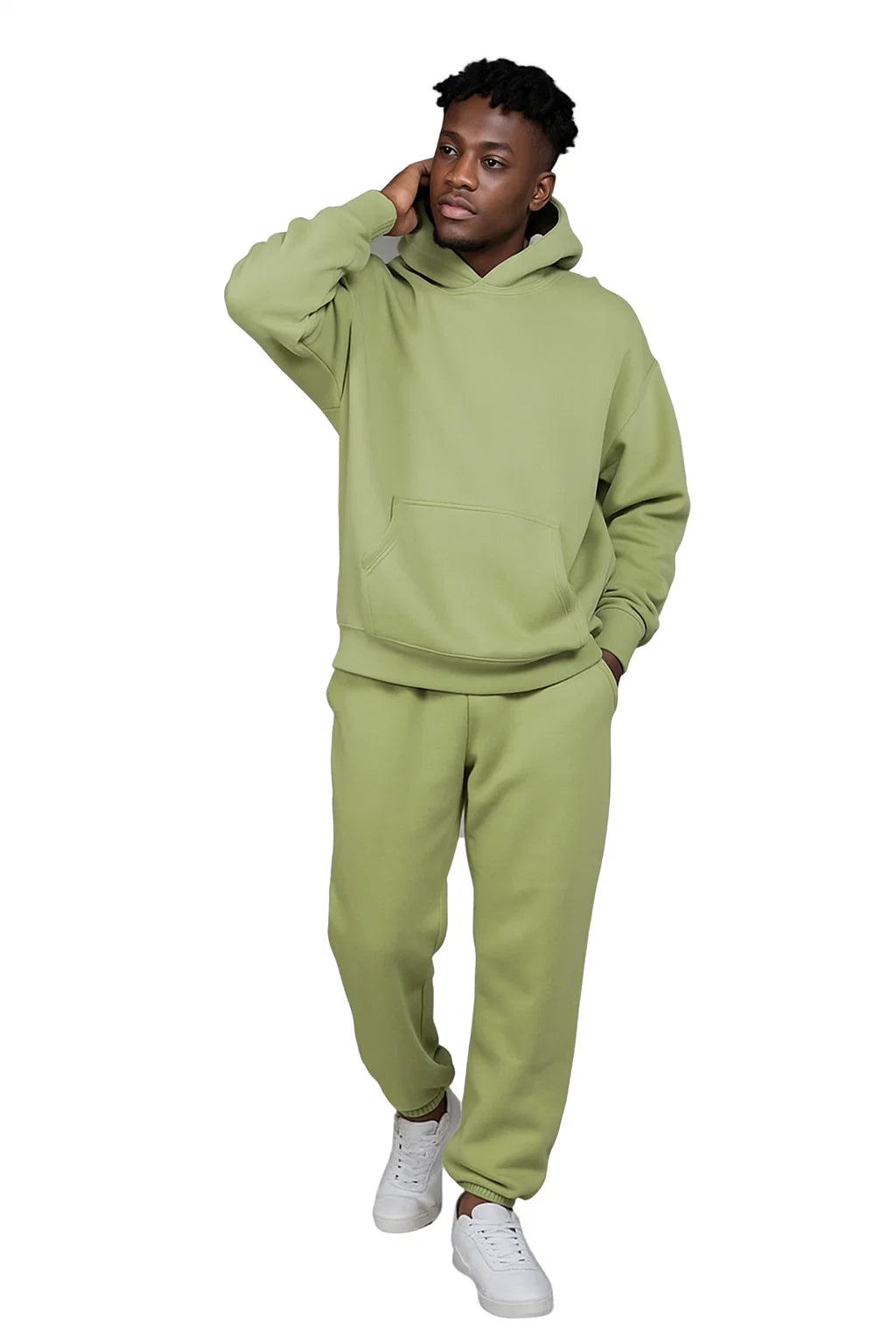 Men’s Oversized Hoodie and Jogger Set – Casual Streetwear Tracksuit for Fall/Winter | Warm Fleece Lined Two-Piece Outfit