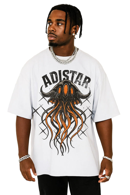 ADISTAR “Jellyfish” Oversized T-shirt  – Premium Heavy Cotton Boxy Tee, Pharrell Williams x Adidas Inspired Streetwear