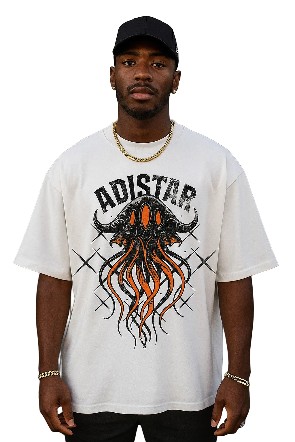ADISTAR “Jellyfish” Oversized T-shirt  – Premium Heavy Cotton Boxy Tee, Pharrell Williams x Adidas Inspired Streetwear