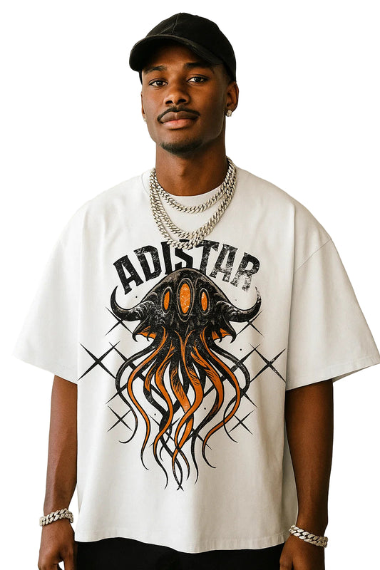 ADISTAR “Jellyfish” Oversized T-shirt  – Premium Heavy Cotton Boxy Tee, Pharrell Williams x Adidas Inspired Streetwear