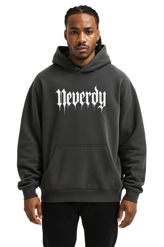 Neverdy 1st Edition Boxy Fit Hoodie – Heavyweight Luxury Cotton Streetwear Pullover, Legendary Branding