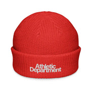 ’Athletic Department’ Fisherman Beanie - Red