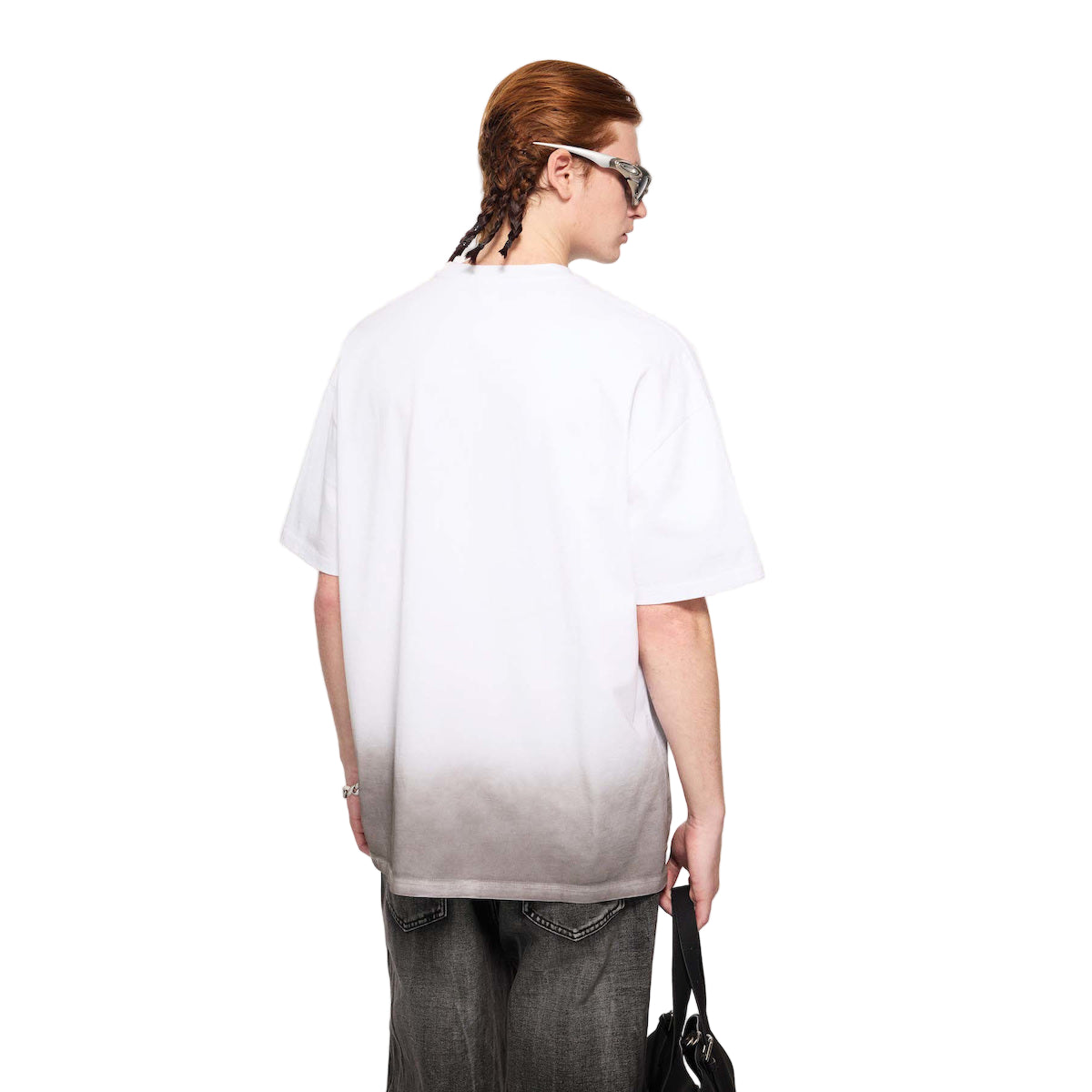 Bottom Sunfade Gradient Washed Vintage GOAT T-Shirt, Faded Streetwear Tee, Unisex Heavyweight T-Shirt, 250GSM Cotton Tee, Gradient Washed Shirt