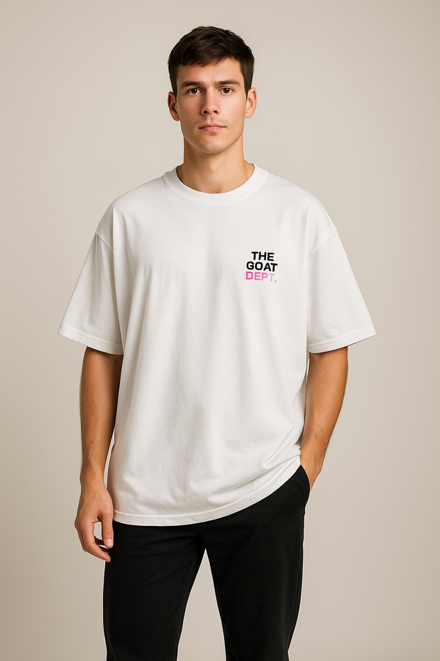 The Goat Dept. “Pink” Boxy T-Shirt  – Oversized Fit, Heavyweight 280 GSM Cotton, Legendary Branding®