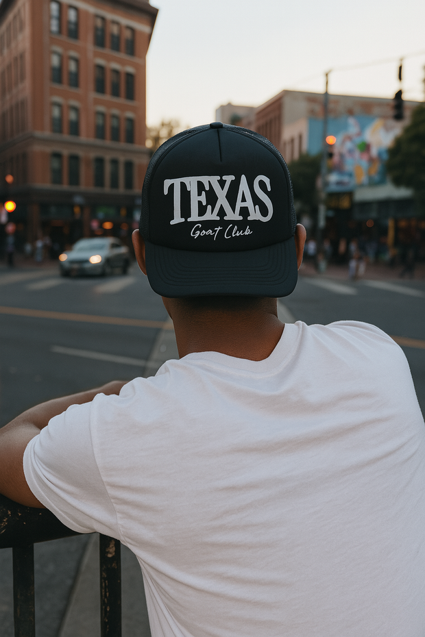 GOAT Club Texas Trucker Hat, Lone Star Mesh Snapback, Texas Streetwear Hat