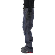 Max Stax Baggy-Fit Jeans, Wide Leg Streetwear Denim, Dark Blue Oversized Jeans, Vintage 90s Grunge Pants, Men's Loose Fit Denim