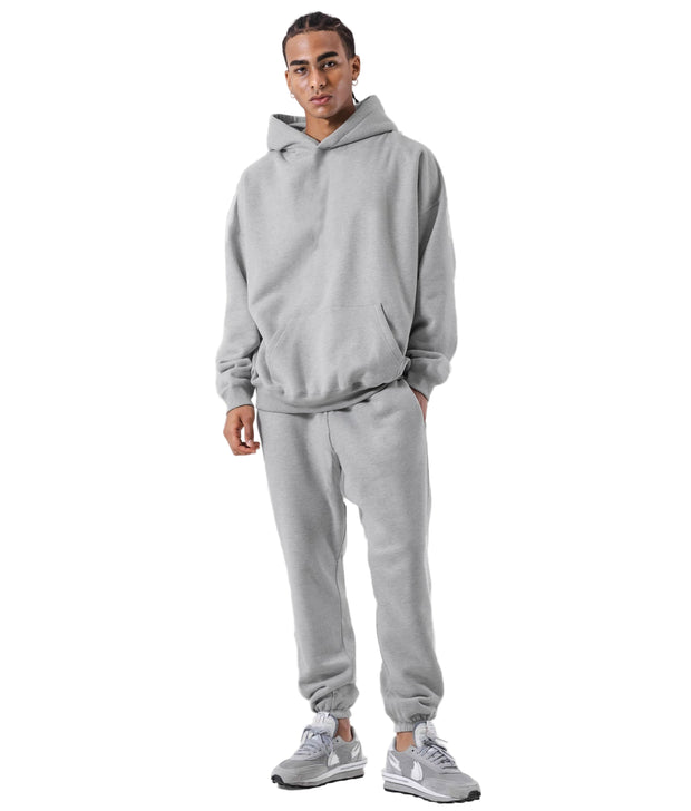 Men’s Oversized Hoodie and Jogger Set – Casual Streetwear Tracksuit for Fall/Winter | Warm Fleece Lined Two-Piece Outfit