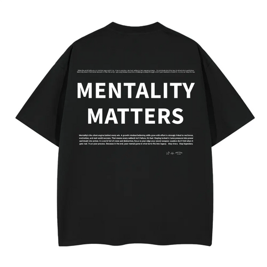 ’Mentality Matters2’’ Unisex Boxy T-shirt - Black / S