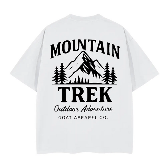 ’Mountain Trek’ Unisex Boxy T-shirt - White / S
